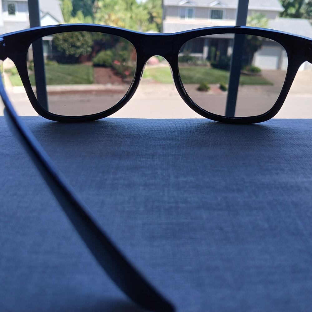Classic Black Sunglasses OSFM adult sized simple unisex retro 80s 90s Y2K - Picture 4 of 15